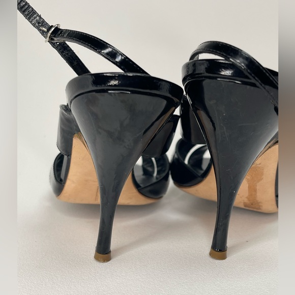 Rupert Sanderson Peep Toe High Heel Black Sandal - Picture 5 of 13